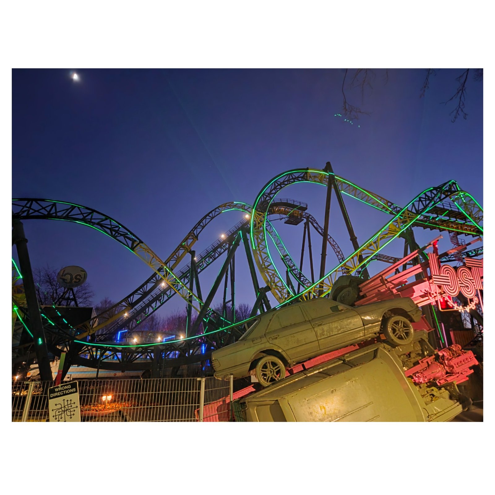 Lichtshow op de baandelen