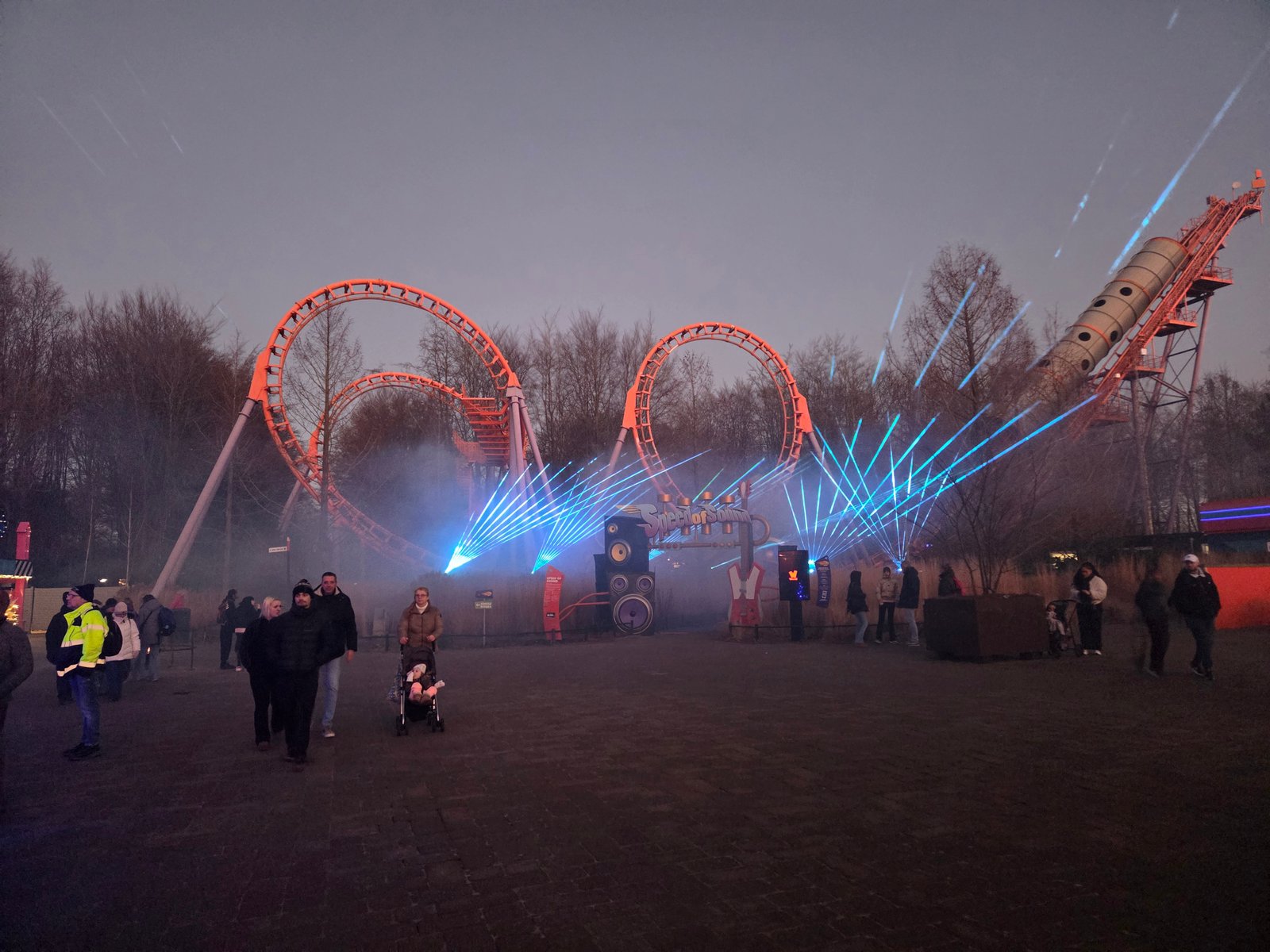 Lasershow bij de speed of sound
